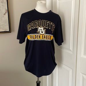 Navy Blue Marquette University Short Sleeve Athletic Shirt